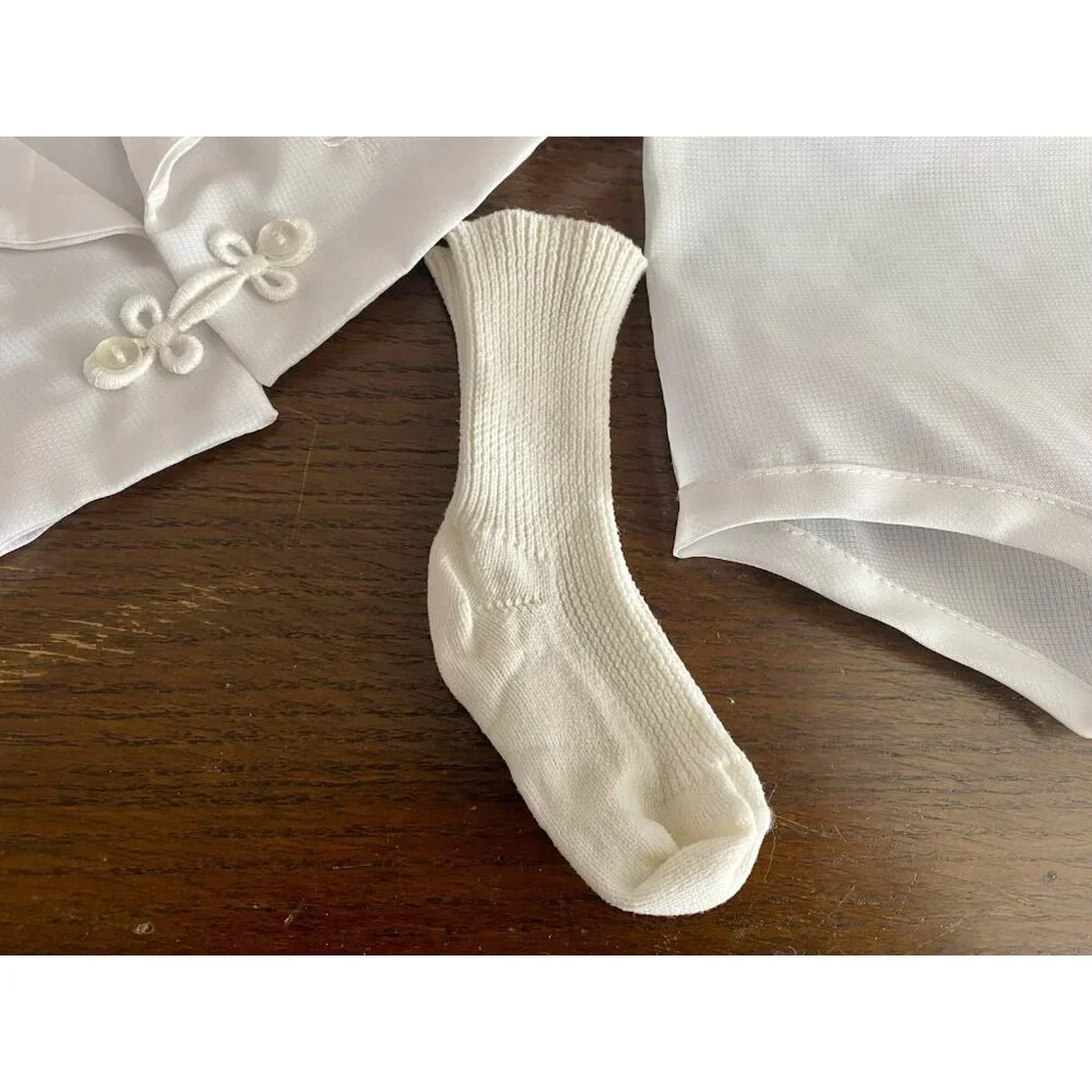 Phyllis‎ Baby Wear Infant Boys Christening Set Vest Romper Hat Vintage